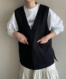 LOWRYS FARM | フリンジベストノースリーブ　195482(ベスト)