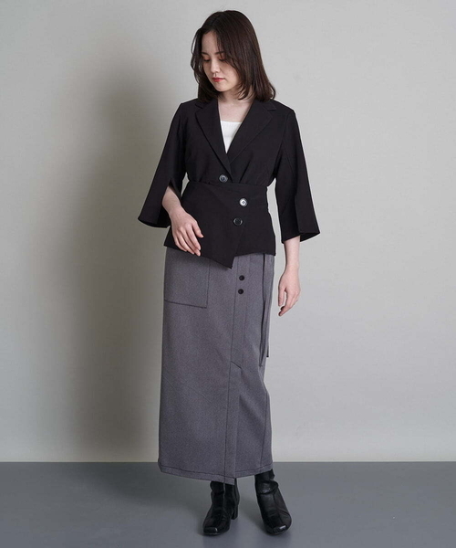 A de a.v.v(アードアー・ヴェ・ヴェ)の「(SETUP対応)2WAYセパレートジャケット(その他アウター・レディース・ブラック/ベージュ/ミント・36/38)」の19枚目の写真