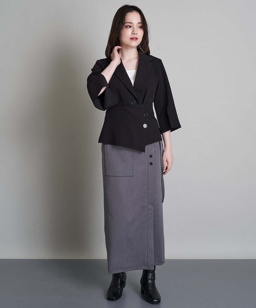 A de a.v.v(アードアー・ヴェ・ヴェ)の「(SETUP対応)2WAYセパレートジャケット(その他アウター・レディース・ブラック/ベージュ/ミント・36/38)」の10枚目の写真