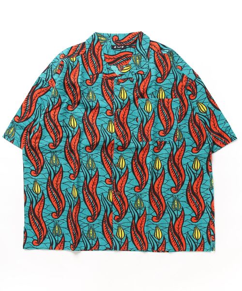 チャイハネ（チャイハネ）の「【チャイハネ】キテイジーMEN'S開襟シャツ（シャツ/ブラウス・メンズ・グリーン/オレンジ/ブルー・FREE）」の3枚目の写真