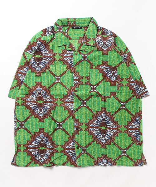 チャイハネ（チャイハネ）の「【チャイハネ】キテイジーMEN'S開襟シャツ（シャツ/ブラウス・メンズ・グリーン/オレンジ/ブルー・FREE）」の2枚目の写真