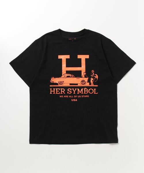 tシャツ Kare/ME（カーミー）H MM Tシャツオレンジプリント レディース Kare/ME（カーミー）H MM オレンジプリントTシャツ（Tシャツ