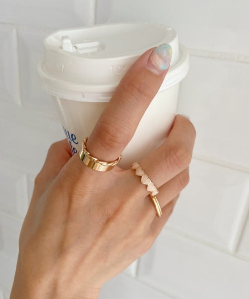 CLEA（クレア）の「5セットカラーハートリング（リング・レディース・シルバー/ゴールド/その他1/その他2・FREE）」の4枚目の写真