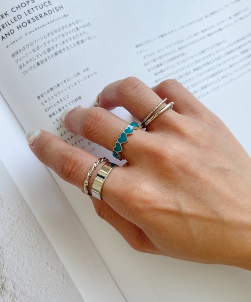 CLEA（クレア）の「5セットカラーハートリング（リング・レディース・シルバー/ゴールド/その他1/その他2・FREE）」の6枚目の写真