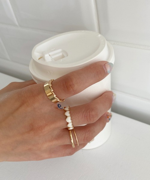 CLEA（クレア）の「5セットカラーハートリング（リング・レディース・シルバー/ゴールド/その他1/その他2・FREE）」の13枚目の写真