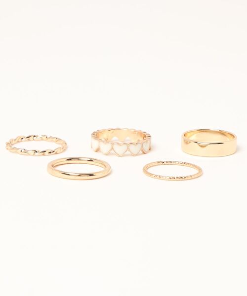 CLEA（クレア）の「5セットカラーハートリング（リング・レディース・シルバー/ゴールド/その他1/その他2・FREE）」の12枚目の写真