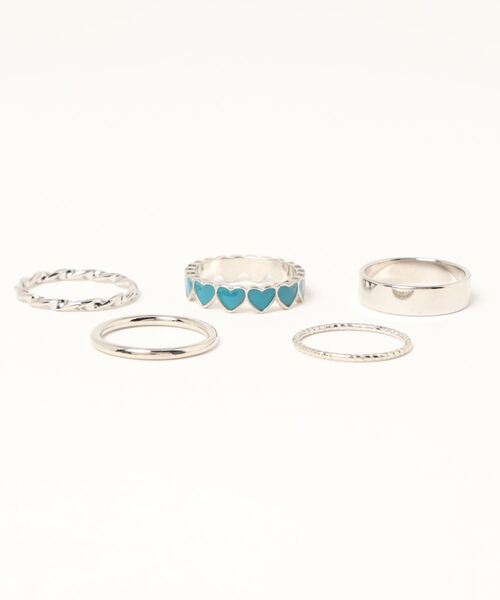 CLEA（クレア）の「5セットカラーハートリング（リング・レディース・シルバー/ゴールド/その他1/その他2・FREE）」の9枚目の写真