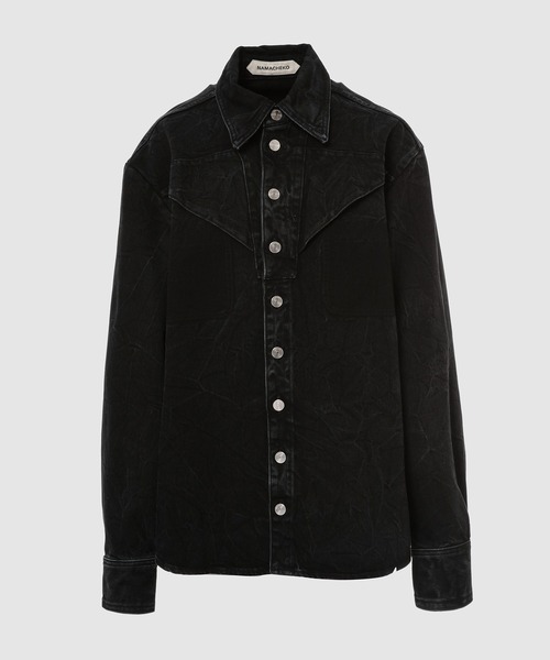 NAMACHEKO(ナマチェコ)の「EVEH DENIM SHIRT(シャツ/ブラウス・メンズ・イエロー系その他/ブラック系その他/ブルー系その他・S/XS)」の2枚目の写真