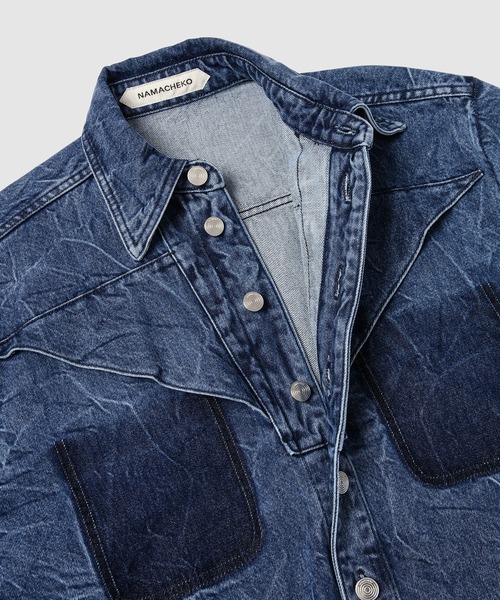 NAMACHEKO(ナマチェコ)の「EVEH DENIM SHIRT(シャツ/ブラウス・メンズ・イエロー系その他/ブラック系その他/ブルー系その他・S/XS)」の7枚目の写真