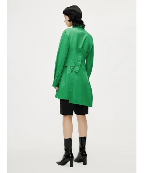 JNBY(ジェーエヌビーワイ)の「Dressy Cotton Long Shirt(シャツ/ブラウス・レディース・ブラック/ホワイト/グリーン・38/36/40)」の18枚目の写真