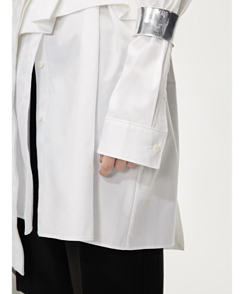 JNBY(ジェーエヌビーワイ)の「Dressy Cotton Long Shirt(シャツ/ブラウス・レディース・ブラック/ホワイト/グリーン・38/36/40)」の9枚目の写真