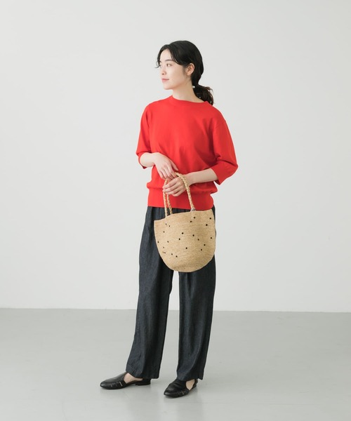 かぐれ　未使用タグ付き　コットンシルクノースリーブプルオーバー かぐれ（カグレ）の「コットンシルクノースリーブプルオーバー