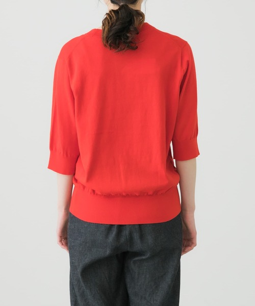 かぐれ（カグレ）の「コットンシルク半袖プルオーバー（ニット