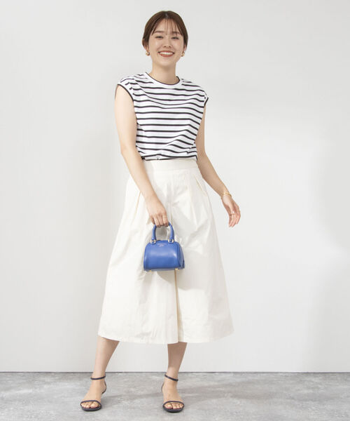 NOLLEY’S(ノーリーズ)の「ウォッシャブルタフタキュロットパンツ(その他パンツ・レディース・ブラック/ネイビー/オフホワイト・38/36)」の4枚目の写真