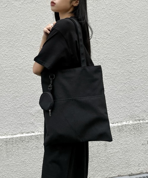 ZOZOTOWN限定】Simple canvas tote bag / ミニポーチ付きシンプル