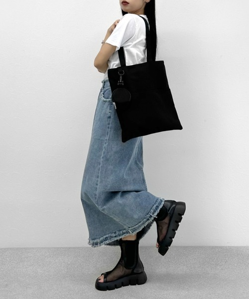 ZOZOTOWN限定】Simple canvas tote bag / ミニポーチ付きシンプル 