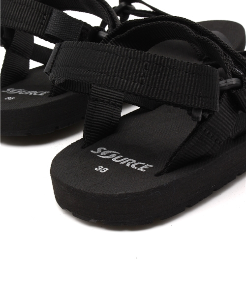 B:MING by BEAMS（ビーミングバイビームス）の「SOURCE / ベルティッドサンダル（サンダル・レディース・ブラック/ホワイト・36/37/38）」の8枚目の写真