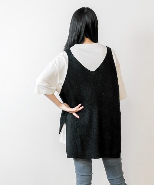 atONE(アットワン)の「atONE ニットキャミソール(ニット/セーター・レディース・アイボリー/グレー系その他/ブラック/チャコールグレー・L/4L/M/LL/3L)」の22枚目の写真