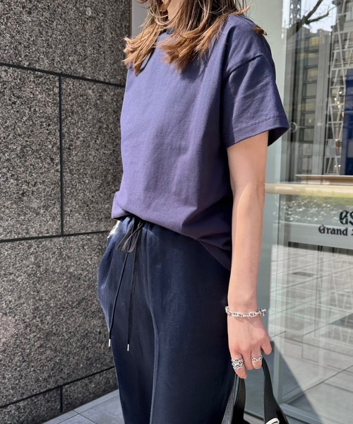 FIDES モックネック半袖シャツ　tシャツ　ネイビー　ホワイト SHIPS tシャツ SHIPS: ALBINI モックネック ショートスリーブ T