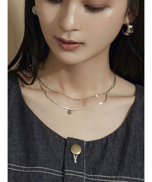 RESEXXY（リゼクシー）の「2連チェーンネックレス（ネックレス・レディース・シルバー/ゴールド・FREE）」の2枚目の写真