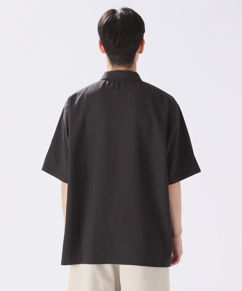 niko and（ニコアンド）の「異素材切り替えショートスリーブシャツ