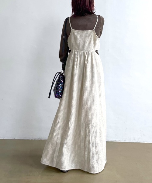 PAGEBOY（ページボーイ）の「2WAYベロアキャミワンピース（ワンピース・レディース・ブラック/オフホワイト・FREE）」の19枚目の写真