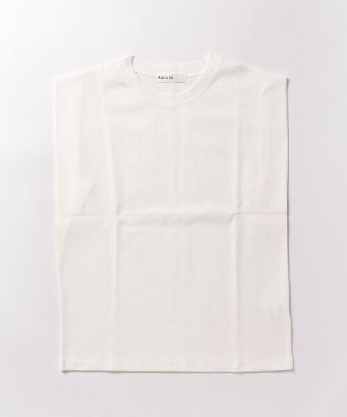 Kari & lili（カウリアンドリィリィ）の「no sleeve tops（Tシャツ/カットソー・レディース・オフホワイト/ブラック・FREE）」の2枚目の写真