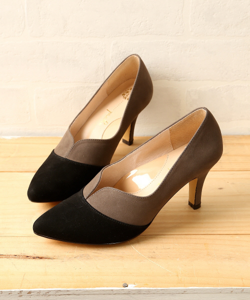 PICHE ABAHOUSE（ピシェ アバハウス）の「【Can Cam 12月号掲載】Vカットパンプス（パンプス・レディース・ダークグリーン/グレー/ブラック・39/35/37/36/38/34/40）」の3枚目の写真