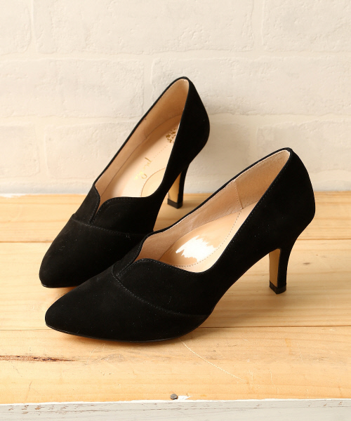 PICHE ABAHOUSE（ピシェ アバハウス）の「【Can Cam 12月号掲載】Vカットパンプス（パンプス・レディース・ダークグリーン/グレー/ブラック・39/35/37/36/38/34/40）」の2枚目の写真