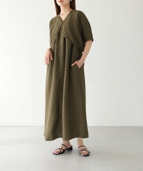 vingtrois(バントロア)の「【vingtrois】3WAYワッフルワンピース(ワンピース・レディース・カーキ/ブラック/キナリ・M)」の17枚目の写真