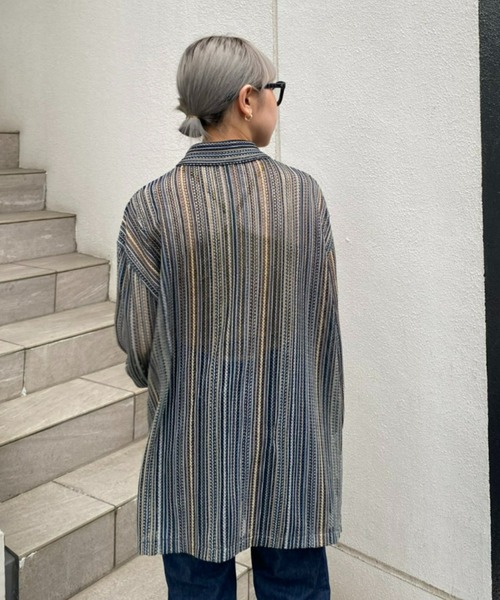 CIAOPANIC TYPY(チャオパニックティピー)の「【ユニセックス】アソートシアーレースシャツ(シャツ/ブラウス・メンズ・ブラウン/レッド/グリーン・MEDIUM/LARGE)」の17枚目の写真