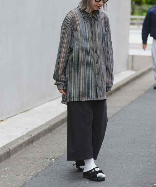 CIAOPANIC TYPY(チャオパニックティピー)の「【ユニセックス】アソートシアーレースシャツ(シャツ/ブラウス・メンズ・ブラウン/レッド/グリーン・MEDIUM/LARGE)」の16枚目の写真