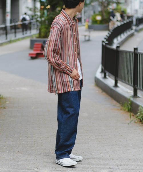 CIAOPANIC TYPY(チャオパニックティピー)の「【ユニセックス】アソートシアーレースシャツ(シャツ/ブラウス・メンズ・ブラウン/レッド/グリーン・MEDIUM/LARGE)」の18枚目の写真