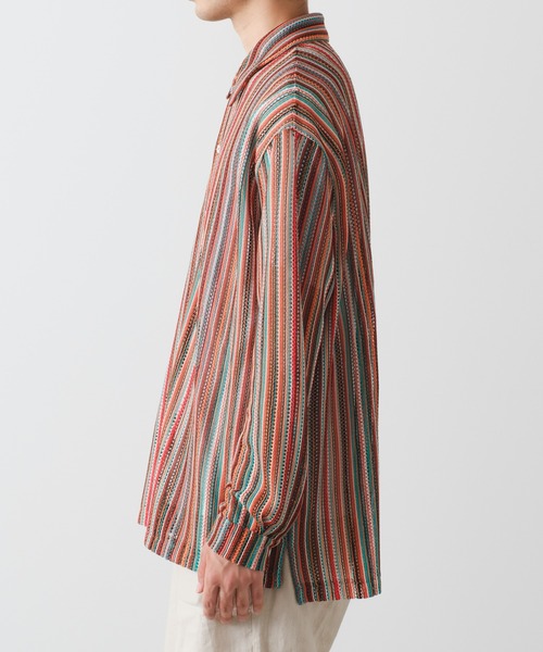 CIAOPANIC TYPY(チャオパニックティピー)の「【ユニセックス】アソートシアーレースシャツ(シャツ/ブラウス・メンズ・ブラウン/レッド/グリーン・MEDIUM/LARGE)」の12枚目の写真