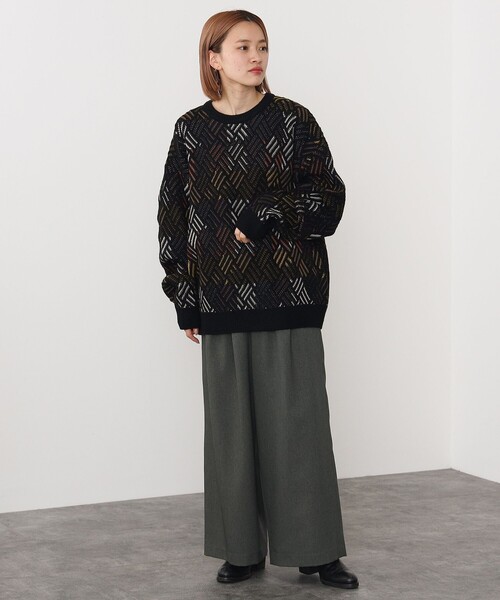 BEAMS HEART（ビームスハート）の「BEAMS HEART / レトロ アソート クルーネック ニット（ニット/セーター・メンズ・ブラック/ネイビー・LARGE/MEDIUM/SMALL）」の19枚目の写真