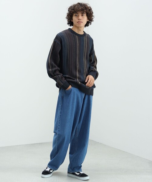 BEAMS HEART（ビームスハート）の「BEAMS HEART / レトロ アソート クルーネック ニット（ニット/セーター・メンズ・ブラック/ネイビー・LARGE/MEDIUM/SMALL）」の22枚目の写真