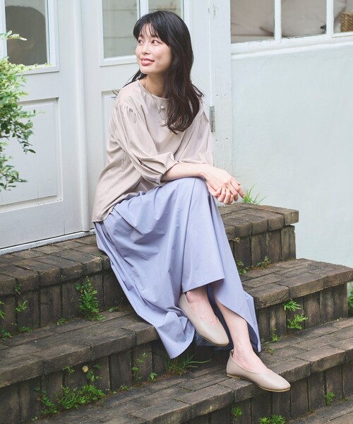ANY(エニィ)の「シルケットスムースパフスリーブトップス(Tシャツ/カットソー・レディース・ワイン系/グリーン系/黄土色系/グレー系/ライトグレー系・3/2)」の22枚目の写真