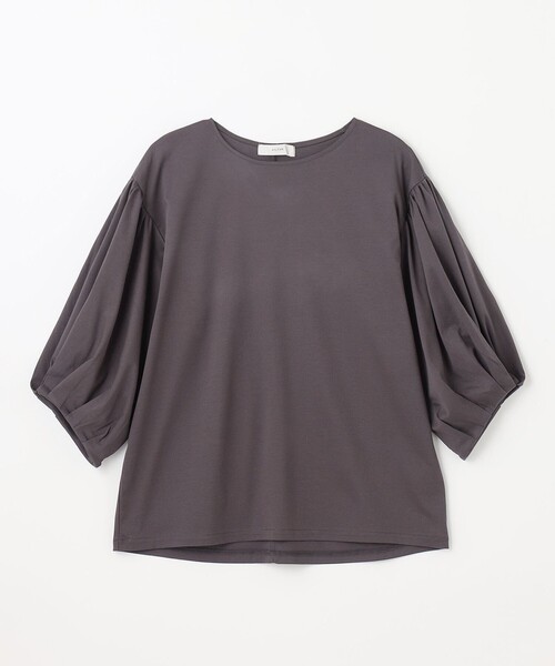 ANY(エニィ)の「シルケットスムースパフスリーブトップス(Tシャツ/カットソー・レディース・ワイン系/グリーン系/黄土色系/グレー系/ライトグレー系・3/2)」の20枚目の写真
