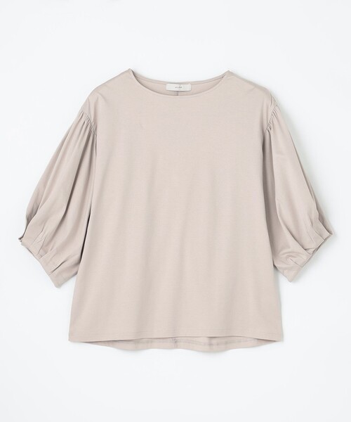 ANY(エニィ)の「シルケットスムースパフスリーブトップス(Tシャツ/カットソー・レディース・ワイン系/グリーン系/黄土色系/グレー系/ライトグレー系・3/2)」の14枚目の写真