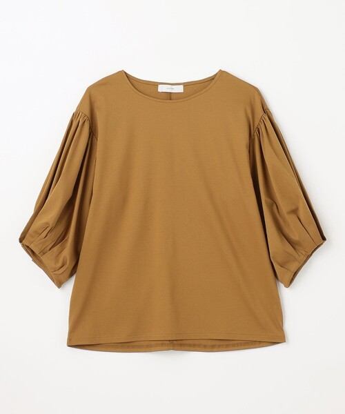 ANY(エニィ)の「シルケットスムースパフスリーブトップス(Tシャツ/カットソー・レディース・ワイン系/グリーン系/黄土色系/グレー系/ライトグレー系・3/2)」の21枚目の写真