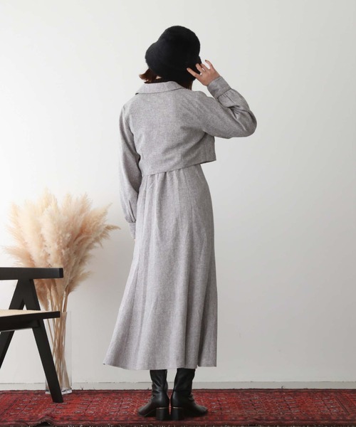 archives（アルシーヴ）の「パイピングツイードジャケット（その他アウター・レディース・ブラック/チャコールグレー/グレー・MEDIUM）」の12枚目の写真