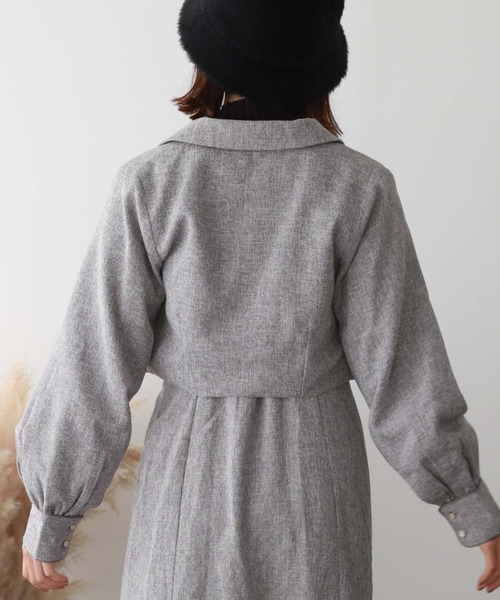 archives（アルシーヴ）の「パイピングツイードジャケット（その他アウター・レディース・ブラック/チャコールグレー/グレー・MEDIUM）」の6枚目の写真