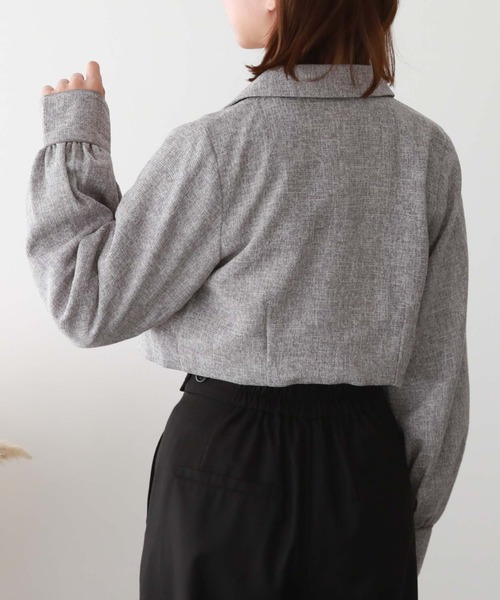 archives（アルシーヴ）の「パイピングツイードジャケット（その他アウター・レディース・ブラック/チャコールグレー/グレー・MEDIUM）」の15枚目の写真