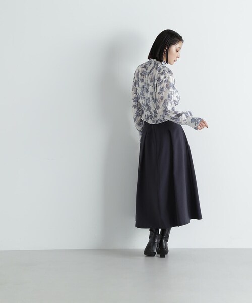 NATURAL BEAUTY BASIC(ナチュラルビューティーベーシック)の「◇ジャガードプリントシャーリングブラウス(シャツ/ブラウス・レディース・ピンク系その他/ホワイト系その他・FREE)」の6枚目の写真