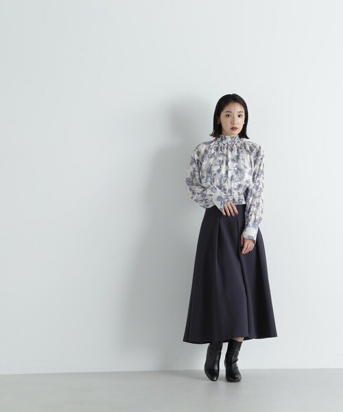 NATURAL BEAUTY BASIC(ナチュラルビューティーベーシック)の「◇ジャガードプリントシャーリングブラウス(シャツ/ブラウス・レディース・ピンク系その他/ホワイト系その他・FREE)」の7枚目の写真