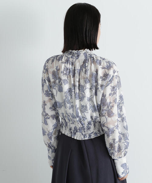 NATURAL BEAUTY BASIC(ナチュラルビューティーベーシック)の「◇ジャガードプリントシャーリングブラウス(シャツ/ブラウス・レディース・ピンク系その他/ホワイト系その他・FREE)」の10枚目の写真