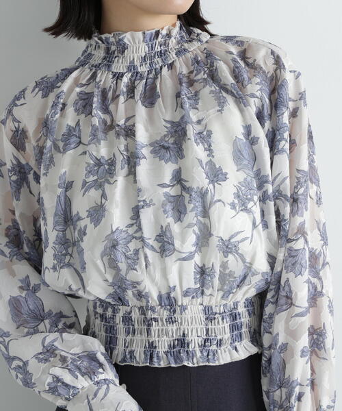 NATURAL BEAUTY BASIC(ナチュラルビューティーベーシック)の「◇ジャガードプリントシャーリングブラウス(シャツ/ブラウス・レディース・ピンク系その他/ホワイト系その他・FREE)」の12枚目の写真