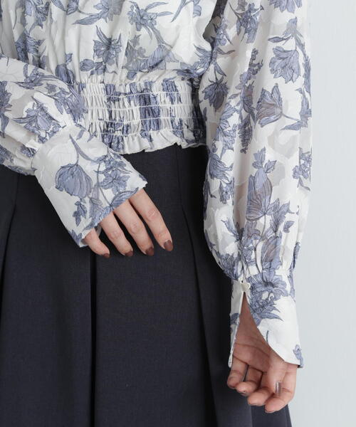 NATURAL BEAUTY BASIC(ナチュラルビューティーベーシック)の「◇ジャガードプリントシャーリングブラウス(シャツ/ブラウス・レディース・ピンク系その他/ホワイト系その他・FREE)」の13枚目の写真