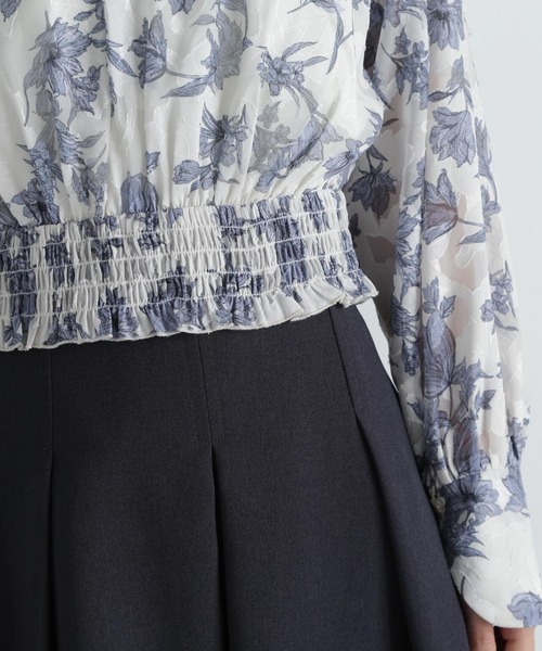 NATURAL BEAUTY BASIC(ナチュラルビューティーベーシック)の「◇ジャガードプリントシャーリングブラウス(シャツ/ブラウス・レディース・ピンク系その他/ホワイト系その他・FREE)」の14枚目の写真