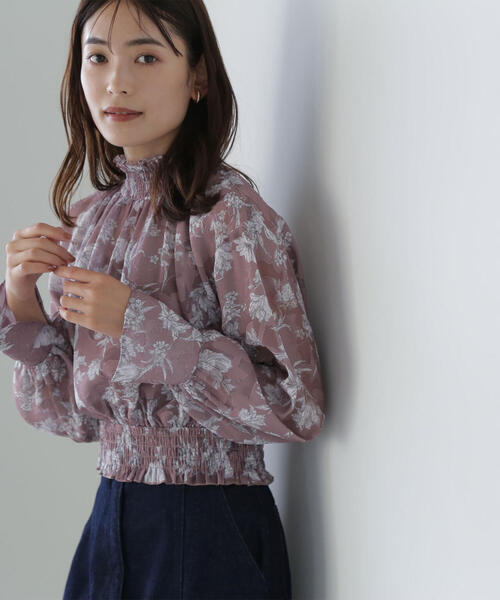 NATURAL BEAUTY BASIC(ナチュラルビューティーベーシック)の「◇ジャガードプリントシャーリングブラウス(シャツ/ブラウス・レディース・ピンク系その他/ホワイト系その他・FREE)」の20枚目の写真